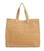 Btb Los Angeles Salty As A Beach Straw Tote Bag, Color:Sand Fuchsia Petal - Image 2