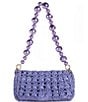 Btb Los Angeles Shiloh Raffia Pearl Strap Shoulder Bag, Color:Purple - Image 1