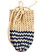 Btb Los Angeles Stormi Raffia Draw String Pouch Hobo Bag - Image 1