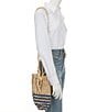Btb Los Angeles Stormi Raffia Draw String Pouch Hobo Bag - Image 4