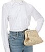 Btb Los Angeles Torino Raffia Frame Clutch, Color:Natural - Image 4