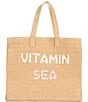 Color:Sand Petal Coral - Image 1 - Vitamin Sea Straw Tote Bag
