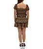 BuddyLove Big Girls Blair Cheetah Print Puff Sleeve Crop Top & Ruffle Skirt Set, Color:Cheetah - Image 3