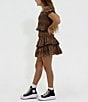 BuddyLove Big Girls Blair Cheetah Print Puff Sleeve Crop Top & Ruffle Skirt Set, Color:Cheetah - Image 5