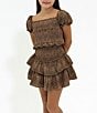 BuddyLove Big Girls Blair Cheetah Print Puff Sleeve Crop Top & Ruffle Skirt Set, Color:Cheetah - Image 6