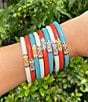 BuDhaGirl Three Kings All Weather Bangles® Bracelet Set, Color:Coral - Image 2