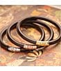 BuDhaGirl Three Kings All Weather Bangles® Bracelet Set, Color:Chocolate - Image 2