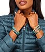 BuDhaGirl Three Kings Ombre All Weather Bangles® Bracelet Set, Color:Fjord - Image 4