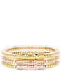 BuDhaGirl Three Queens Crystal All Weather Bangles® Bracelet Set, Color:Yellow Rose - Image 1