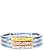 BuDhaGirl Three Queens Crystal All Weather Bangles® Bracelet Set, Color:Sapphire - Image 1