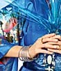 BuDhaGirl Three Queens Crystal All Weather Bangles® Bracelet Set, Color:Sapphire - Image 2