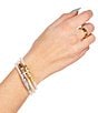 BuDhaGirl Three Queens Pearl All Weather Bangles® Bracelet Set, Color:White Pearl - Image 3