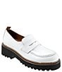 Color:White - Image 1 - Annie Leather Platform Penny Loafers