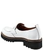 Color:White - Image 3 - Annie Leather Platform Penny Loafers