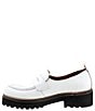 Color:White - Image 4 - Annie Leather Platform Penny Loafers