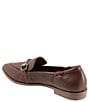 Color:Dark Brown - Image 3 - Bowie Leather Bit Buckle Loafers