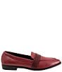 Color:Plum - Image 2 - Bristol Leather Pointed Toe Flat Loafers