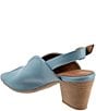 Color:Denim - Image 3 - Clare Leather Slingback Block Heel Sandals