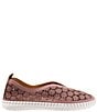 Color:Dusty Mauve - Image 2 - Daisy Perforated Leather Slip-Ons