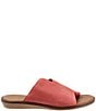 Color:Red - Image 2 - Dulla Leather Toe Loop Sandals