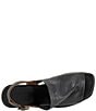 Color:Black - Image 6 - Flynn Leather Platform Wedge Slingback Sandals