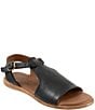 Color:Black - Image 1 - Gabriella Leather Flat Sandals
