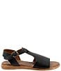 Color:Black - Image 2 - Gabriella Leather Flat Sandals