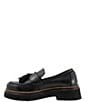 Color:Black - Image 4 - Gillian Leather Tassel Platform Loafers