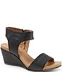 Bueno Ida Leather Ankle Wrap Wedge Sandals - Image 1