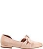 Color:Pale Pink - Image 2 - Ivory Leather d'Orsay Bow Flats