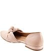 Color:Pale Pink - Image 3 - Ivory Leather d'Orsay Bow Flats