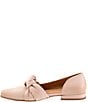 Color:Pale Pink - Image 4 - Ivory Leather d'Orsay Bow Flats