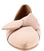 Color:Pale Pink - Image 5 - Ivory Leather d'Orsay Bow Flats