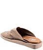 Color:Grey - Image 3 - Jerika Leather Toe Loop Thong Slide Sandals