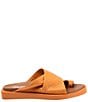Color:Mandarin - Image 2 - Jerika Leather Toe Loop Thong Sandals