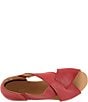 Color:Red - Image 6 - Kori Leather Cross Band Flat Sandals