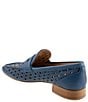 Color:Blue - Image 3 - Lima Perforated Leather Penny Loafers