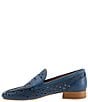 Color:Blue - Image 4 - Lima Perforated Leather Penny Loafers