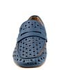 Color:Blue - Image 5 - Lima Perforated Leather Penny Loafers