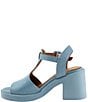 Color:Denim - Image 4 - Mckenzie Leather Platform Block Heel Sandals