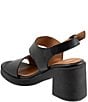Color:Black - Image 3 - Myla Leather Platform Block Heel Sandals