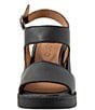 Color:Black - Image 5 - Myla Leather Platform Block Heel Sandals