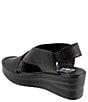 Color:Black - Image 3 - Naomi Leather Platform Wedge Sandals