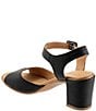 Color:Black - Image 3 - Natalia Leather Ankle Strap Sandals