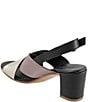 Color:Metallic Multi - Image 3 - Natasha Colorblock Metallic Leather Block Heel Sandals