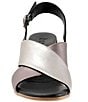 Color:Metallic Multi - Image 5 - Natasha Colorblock Metallic Leather Block Heel Sandals