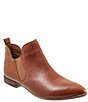Color:Brown - Image 1 - Vicki Leather Chelsea Western Inspired Booties