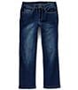 Color:Deep Sea Blue - Image 1 - Big Boys 8-20 Evan Slim Straight Jeans