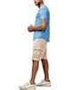 Color:Azure - Image 3 - Kamiz V-Neck Short Sleeve Pocket T-Shirt
