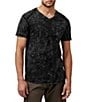 Color:Black - Image 1 - Kamiz V-Neck Short Sleeve Pocket T-Shirt